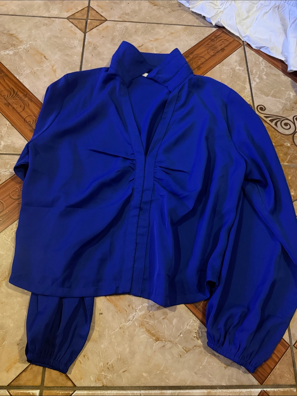 Royal Blue Long Sleeve Blouse